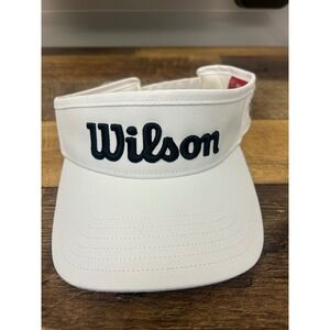 Wilson Visor WH WGH6300WH White Golf Tennis Sports Adjustable Strap